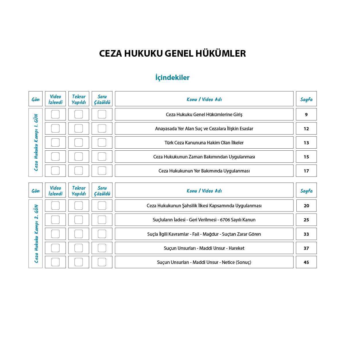Ceza Hukuku Genel Hükümler - Ceza Hukuku Özel Hükümler - CMK - Görsel 2