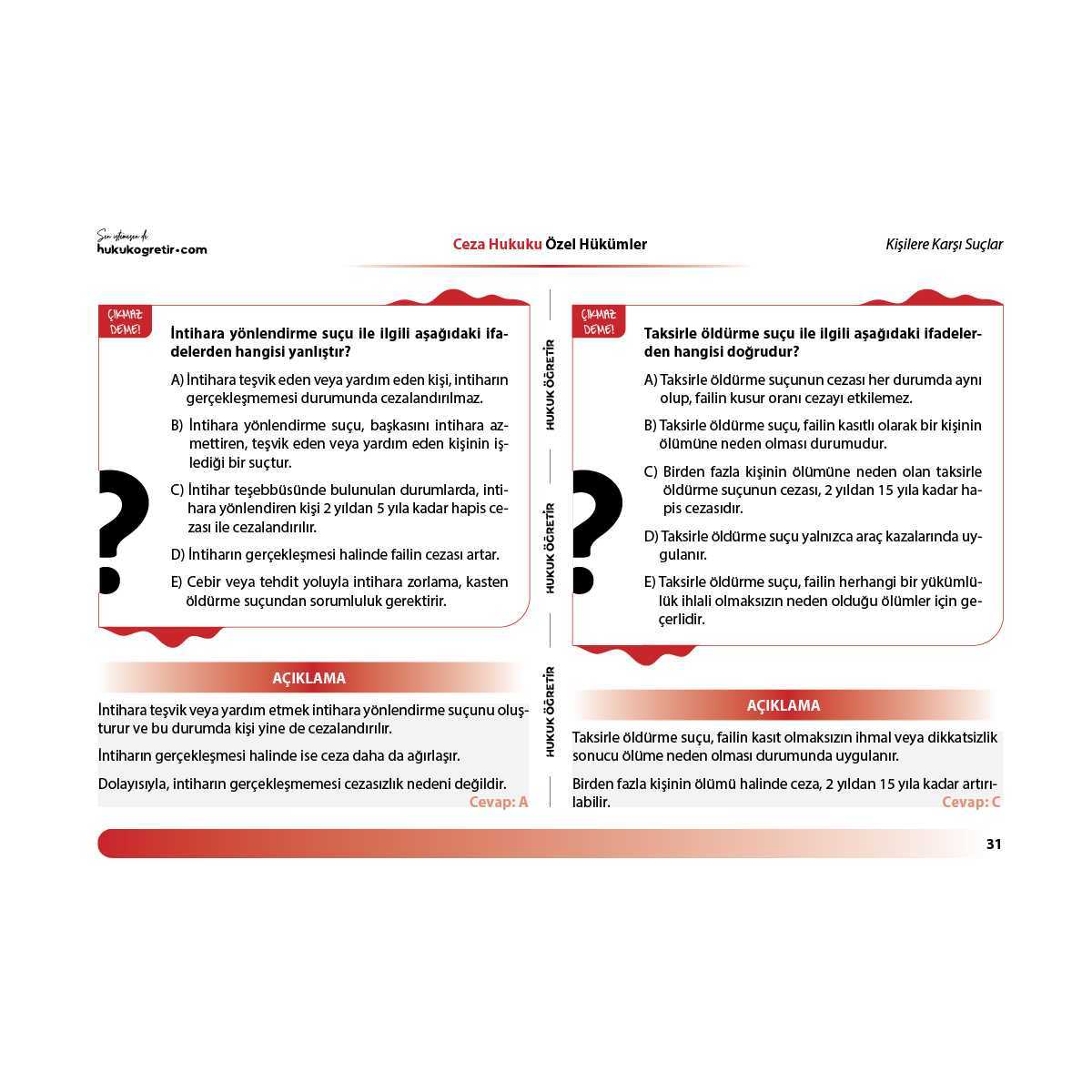 Ceza Hukuku Genel Hükümler - Ceza Hukuku Özel Hükümler - CMK - Görsel 10