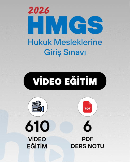 2026 Hukuk Mesleklerine Giriş Sınavı - HMGS | Video Eğitim