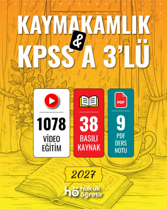 Kaymakamlık + KPSS A 3'lü | Video Eğitim + Kitap Seti