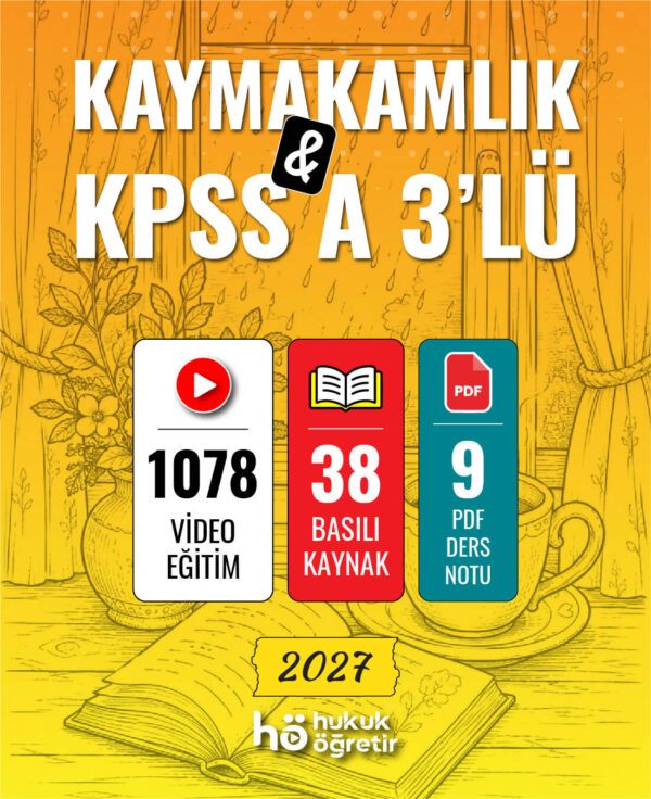 Kaymakamlık + KPSS A 3'lü | Video Eğitim + Kitap Seti