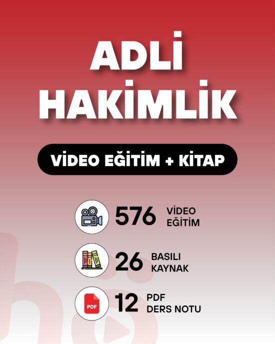 Adli Hakimlik Sınavı | Video Eğitim + Kitap Seti