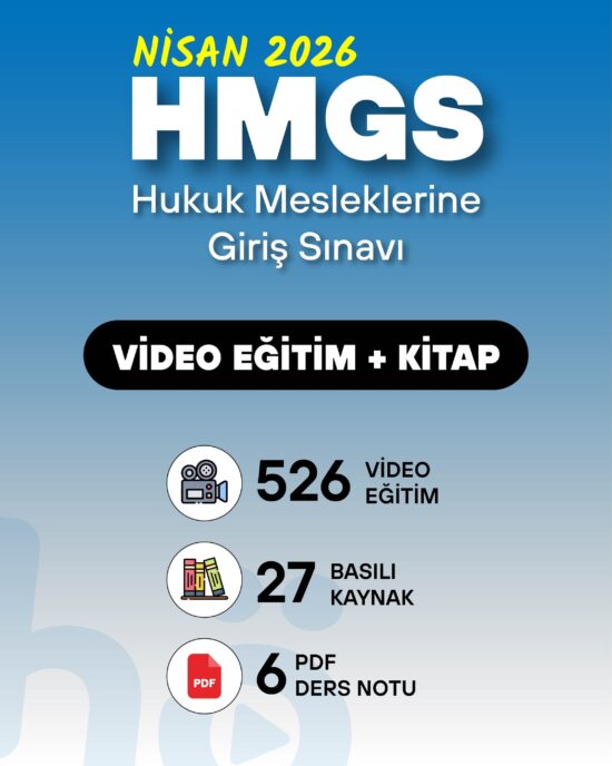 Nisan 2026 Hukuk Mesleklerine Giriş Sınavı (HMGS) | Video Eğitim + Kitap‎