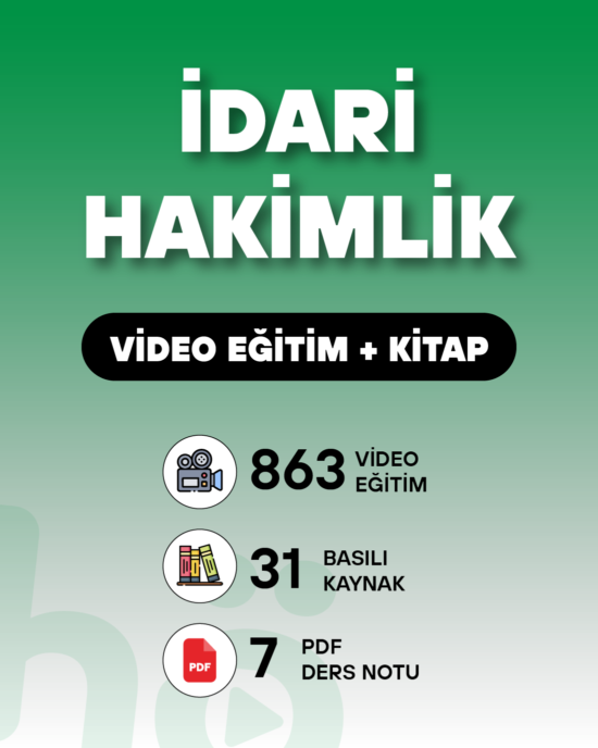İdari Hakimlik Sınavı | Video Eğitim + Kitap Seti