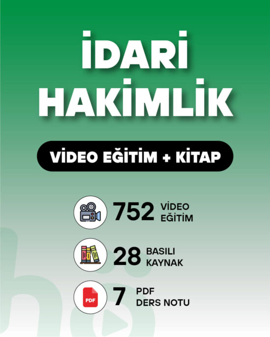 İdari Hakimlik Sınavı | Video Eğitim + Kitap Seti