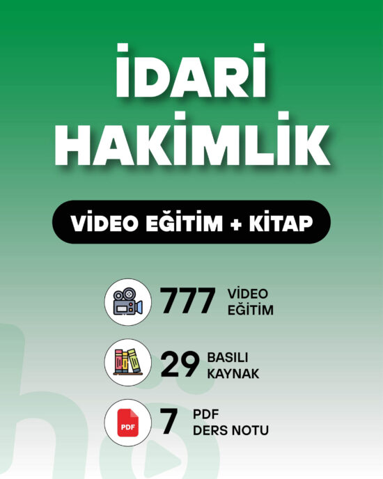 İdari Hakimlik Sınavı | Video Eğitim + Kitap Seti