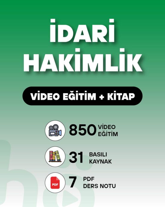 İdari Hakimlik Sınavı | Video Eğitim + Kitap Seti