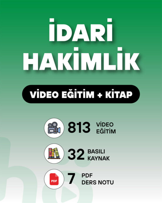 İdari Hakimlik Sınavı | Video Eğitim + Kitap Seti