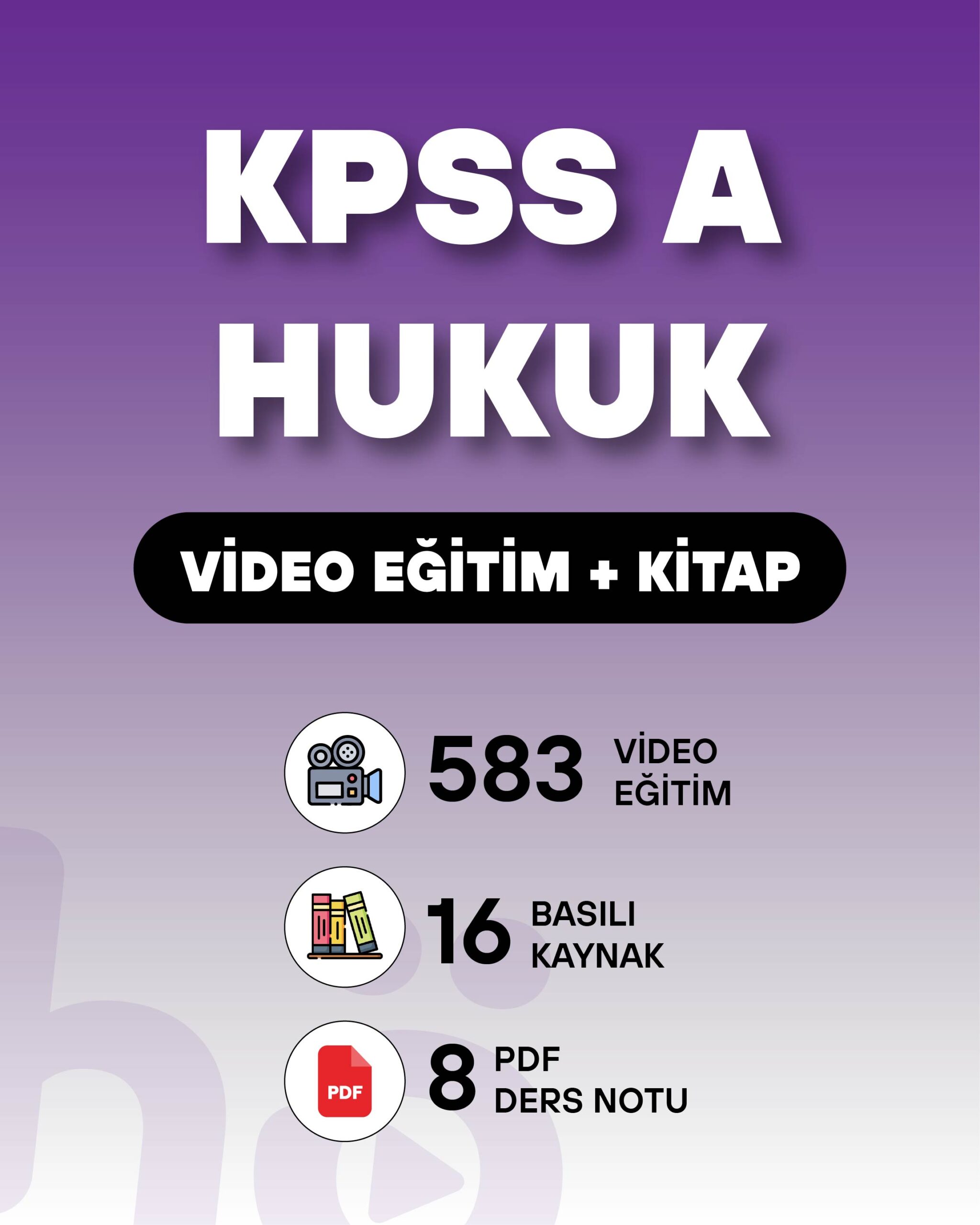 KPSS A Hukuk | Video Eğitim + Kitap Seti