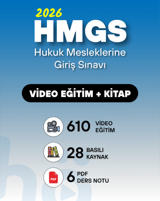 2026 Hukuk Mesleklerine Giriş Sınavı (HMGS) | Video Eğitim + Kitap