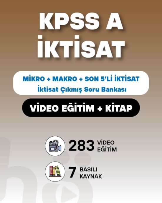 KPSS A İktisat Video Eğitim + Kitap Seti