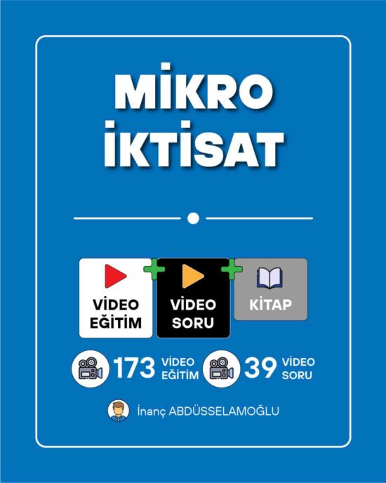 Mikro İktisat | Video Eğitim + Video Soru + Kitap
