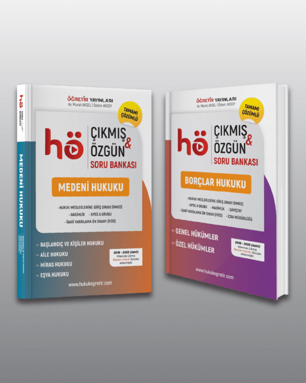 Medeni Hukuk ve Borçlar Hukuku Özgün & Çıkmış | Soru Bankası Seti