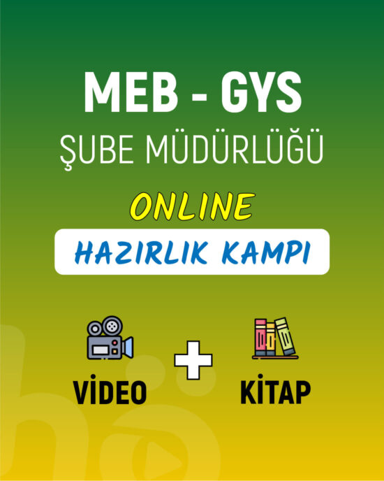 MEB – GYS Şube Müdürlüğü – Online Hazırlık Kampı + Kitap