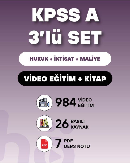 KPSS A 3'lü SET | Video Eğitim + Kitap Seti