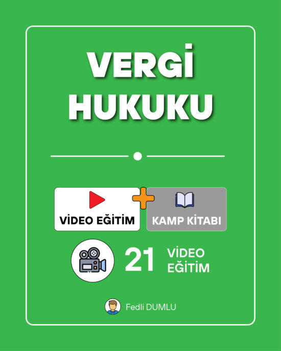 Vergi Hukuku Video Eğitim + Konu ve Soru Kitapları