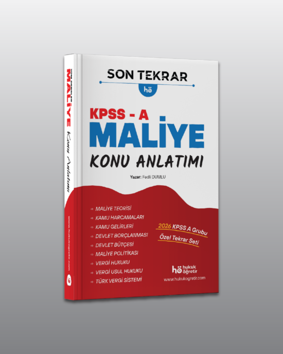 Son Tekrar - KPSS A - Maliye - Konu Anlatım