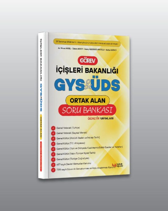 İçişleri –GYS & ÜDS– ORTAK Dersler Soru Bankası
