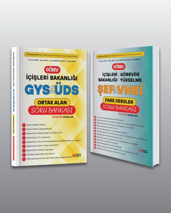 İçişleri GYS – ŞEFLİK ve VHKİ – Tüm Dersler Soru Bankası Seti