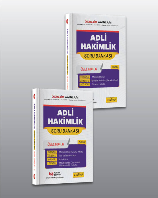 Adli Hakimlik Özel Hukuk Soru Bankası 2’li Set - Detay Çözümlü 1966 Soru - Güncel Baskı